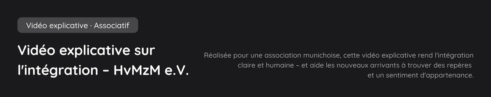 Vidéo explicative sur l’intégration – HvMzM e.V., titre