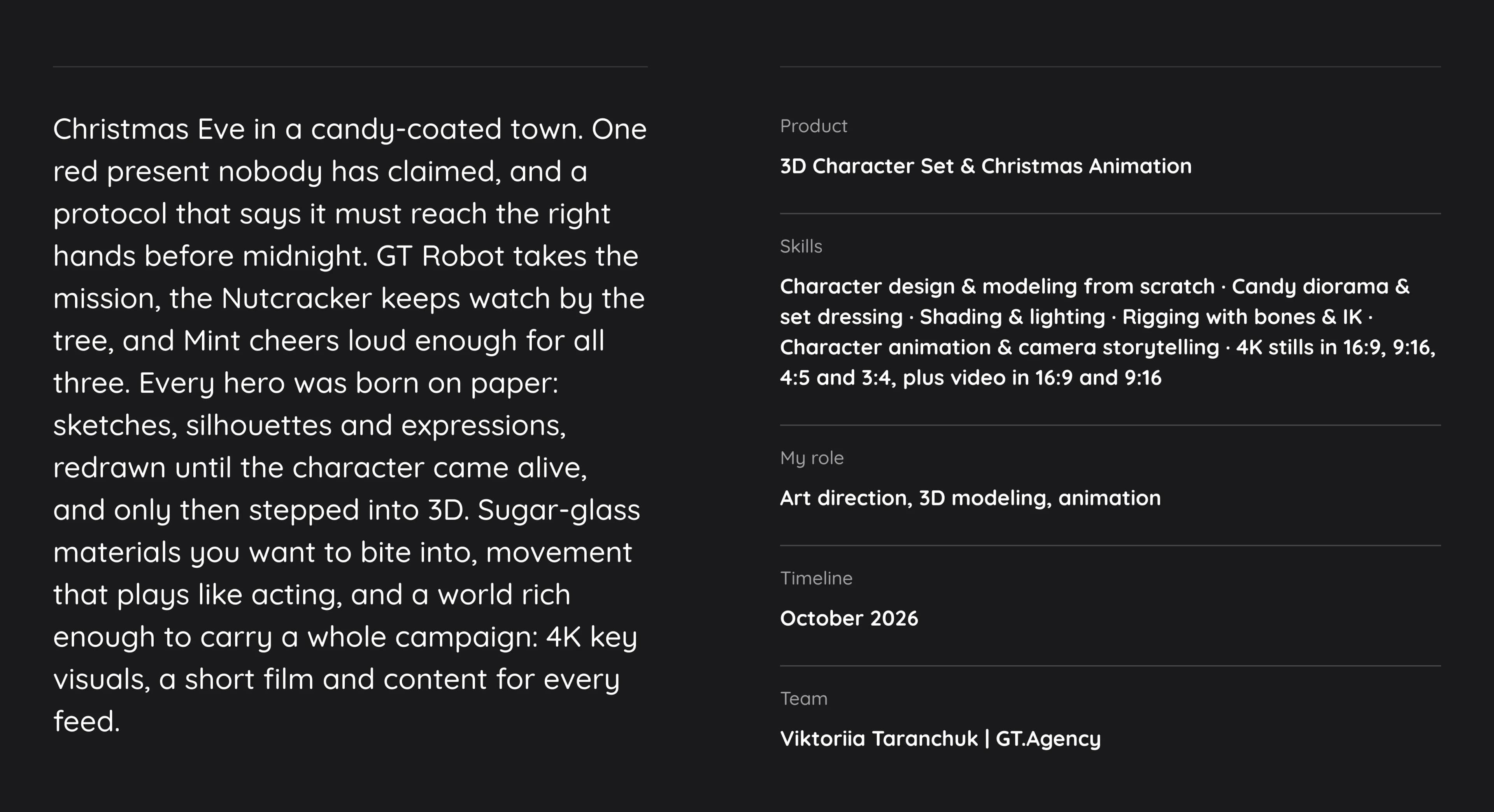 Gift Protocol project info: client, role, tools and timeline