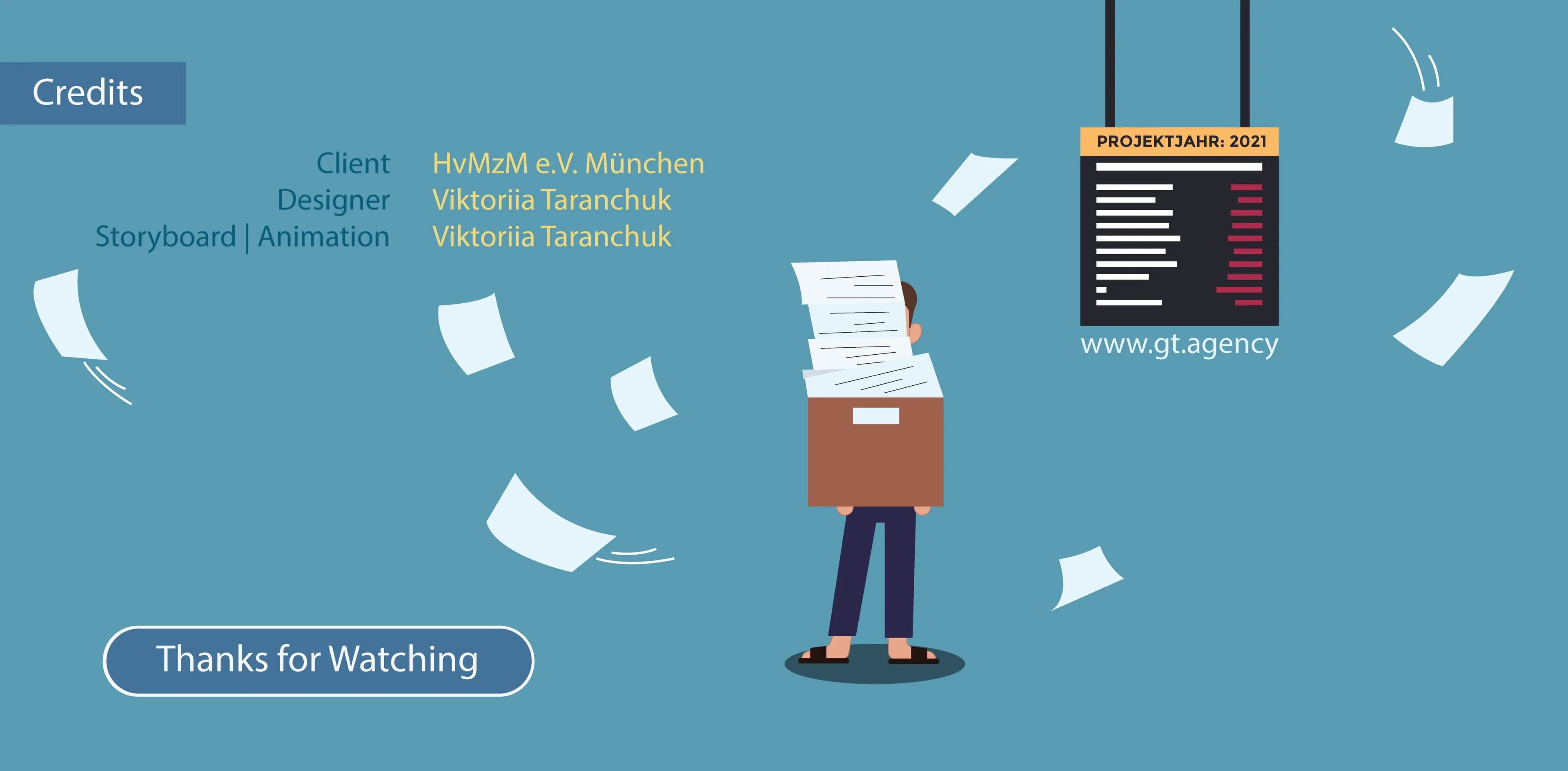 Credits – explainer video by GT.Agency for Hilfe von Mensch zu Mensch e.V.