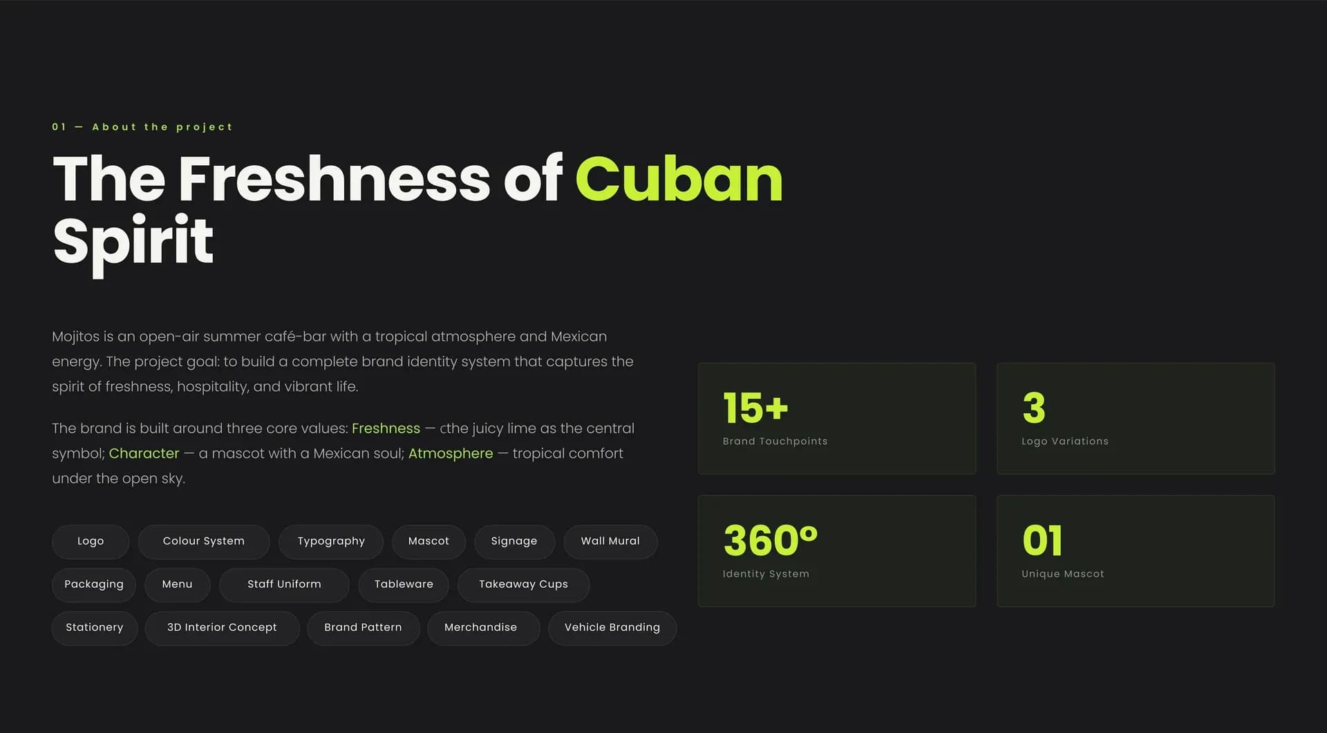 MOJITOS brand story – the freshness of Cuban spirit, key facts