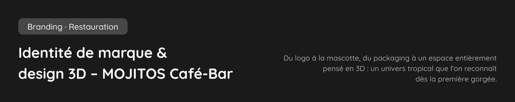 MOJITOS Café-Bar – titre et résumé du projet
