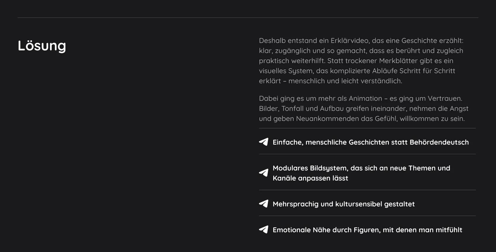 Erklärvideo Integration – Lösung
