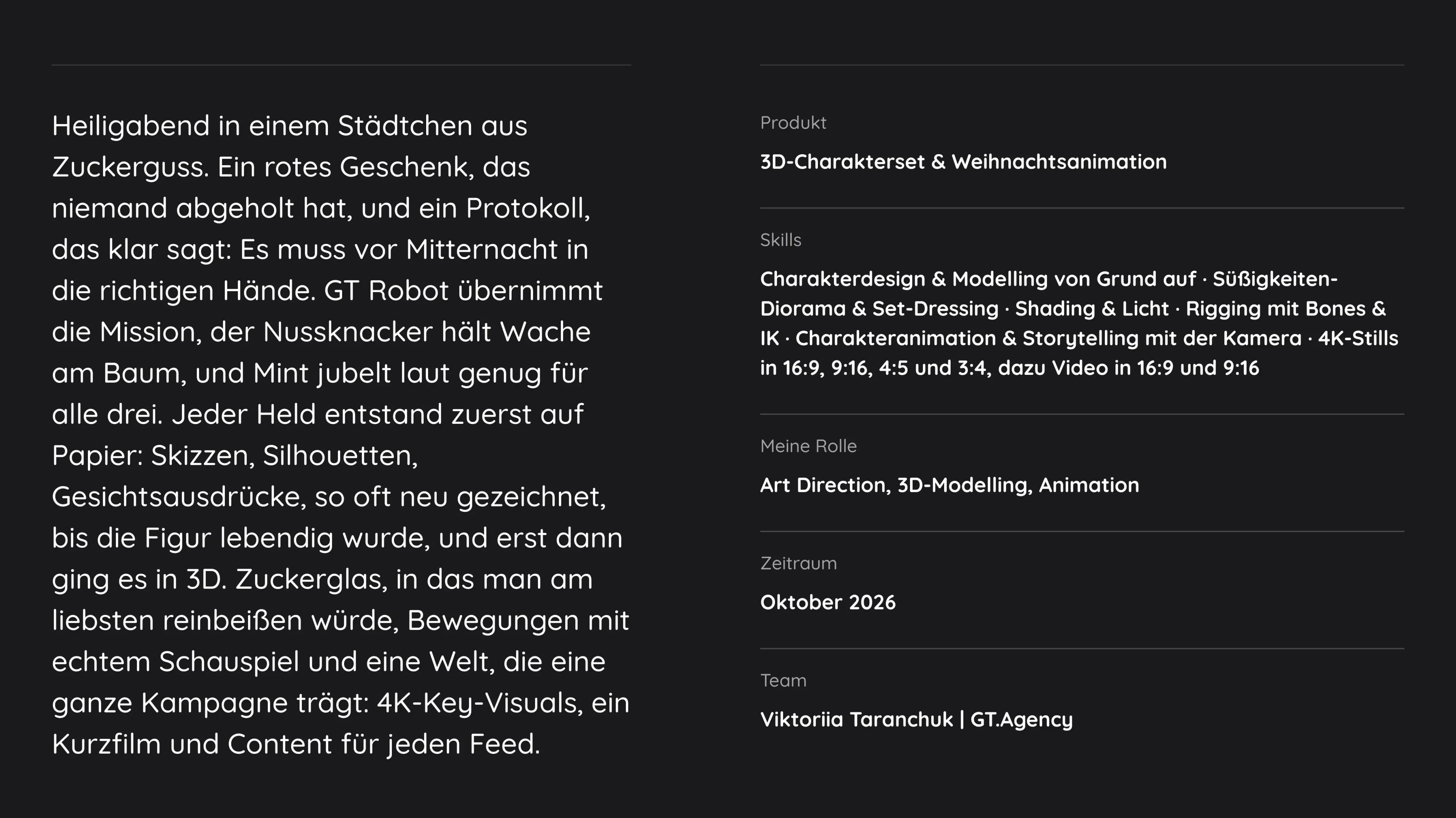 Gift Protocol: Projektinfos zu Kunde, Rolle, Zeitraum und Tools