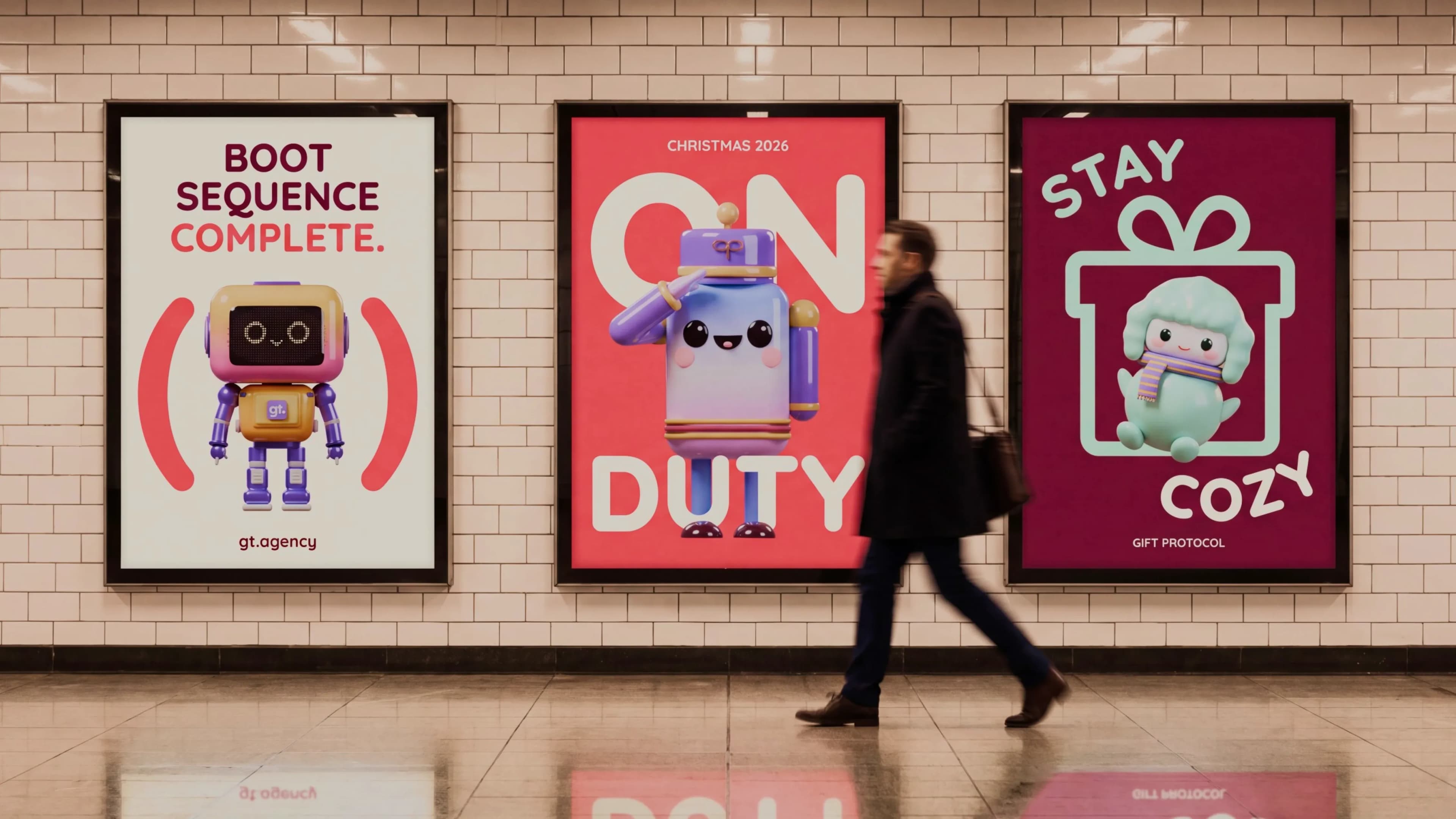 Gift Protocol posters displayed on the street